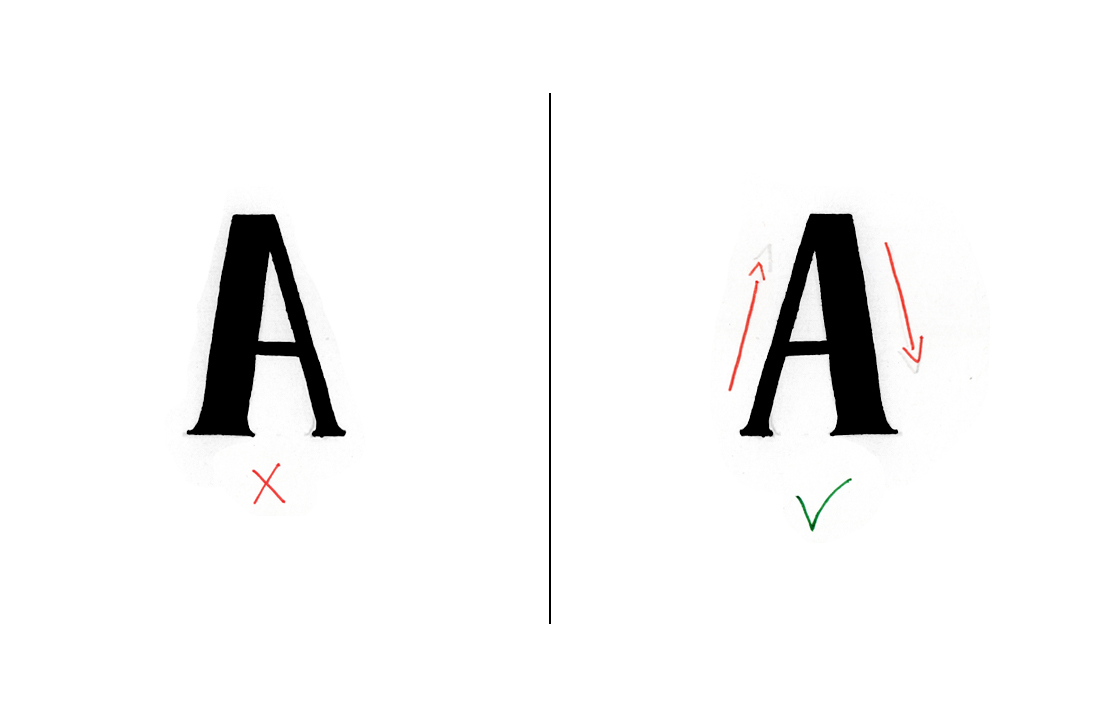 Hand Lettering Mistake: Letter A