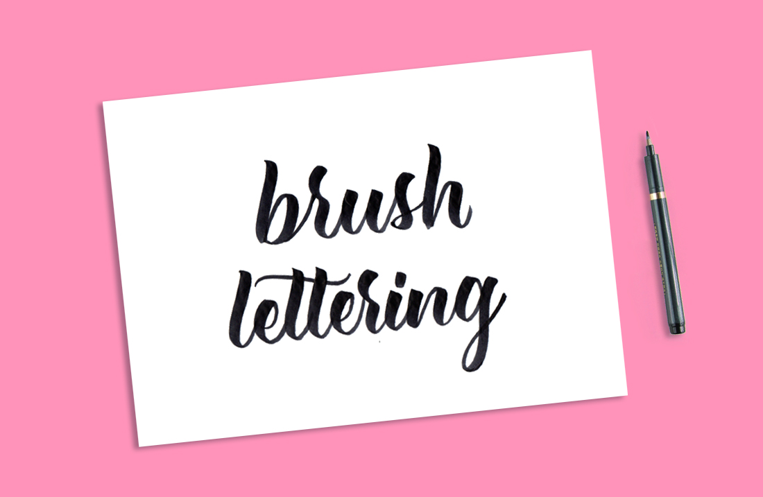 brush lettering paper