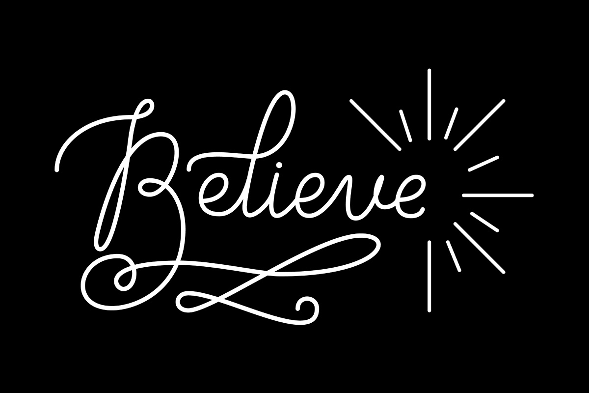 believe lettering