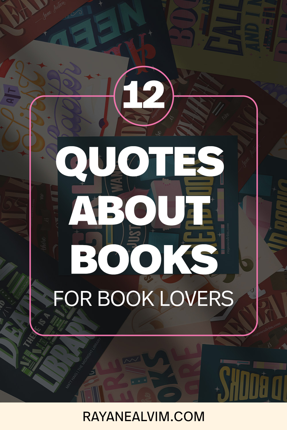 12 Hand Lettering Quotes About Books for Book Lovers (+Free Printables & Wallpapers)