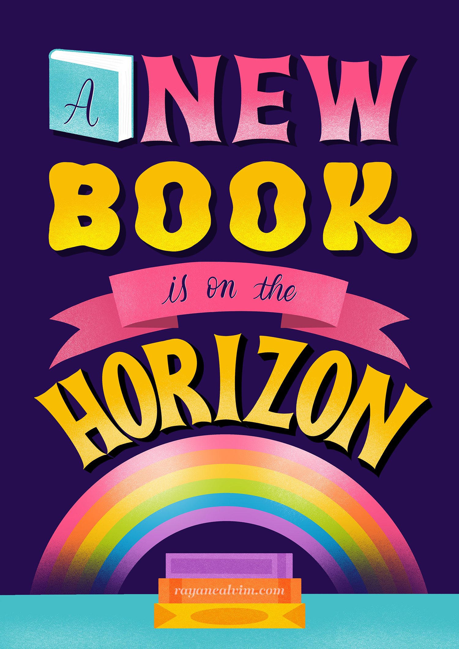 a new book is on the horizon lettering 1