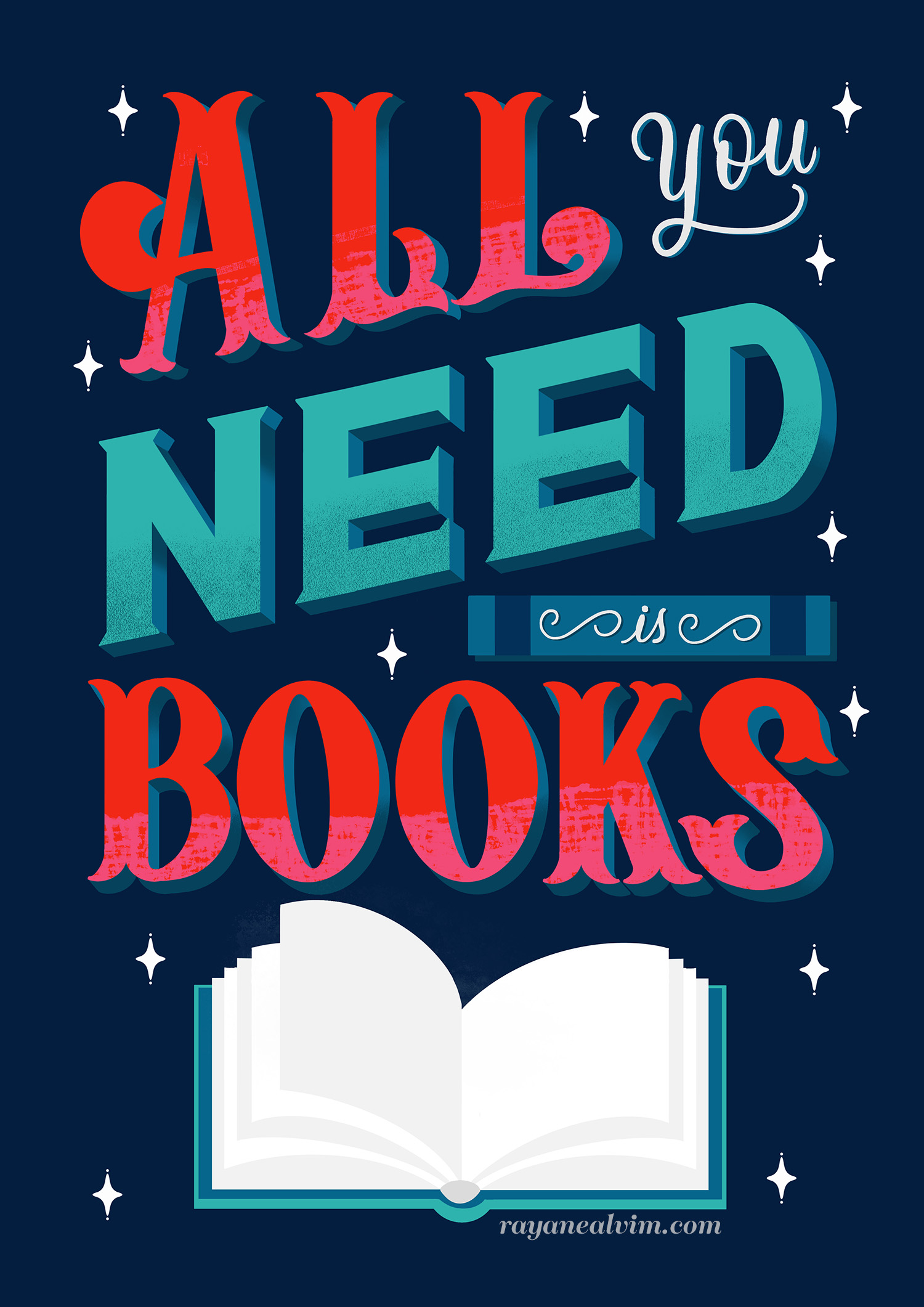 all you need is books lettering 1