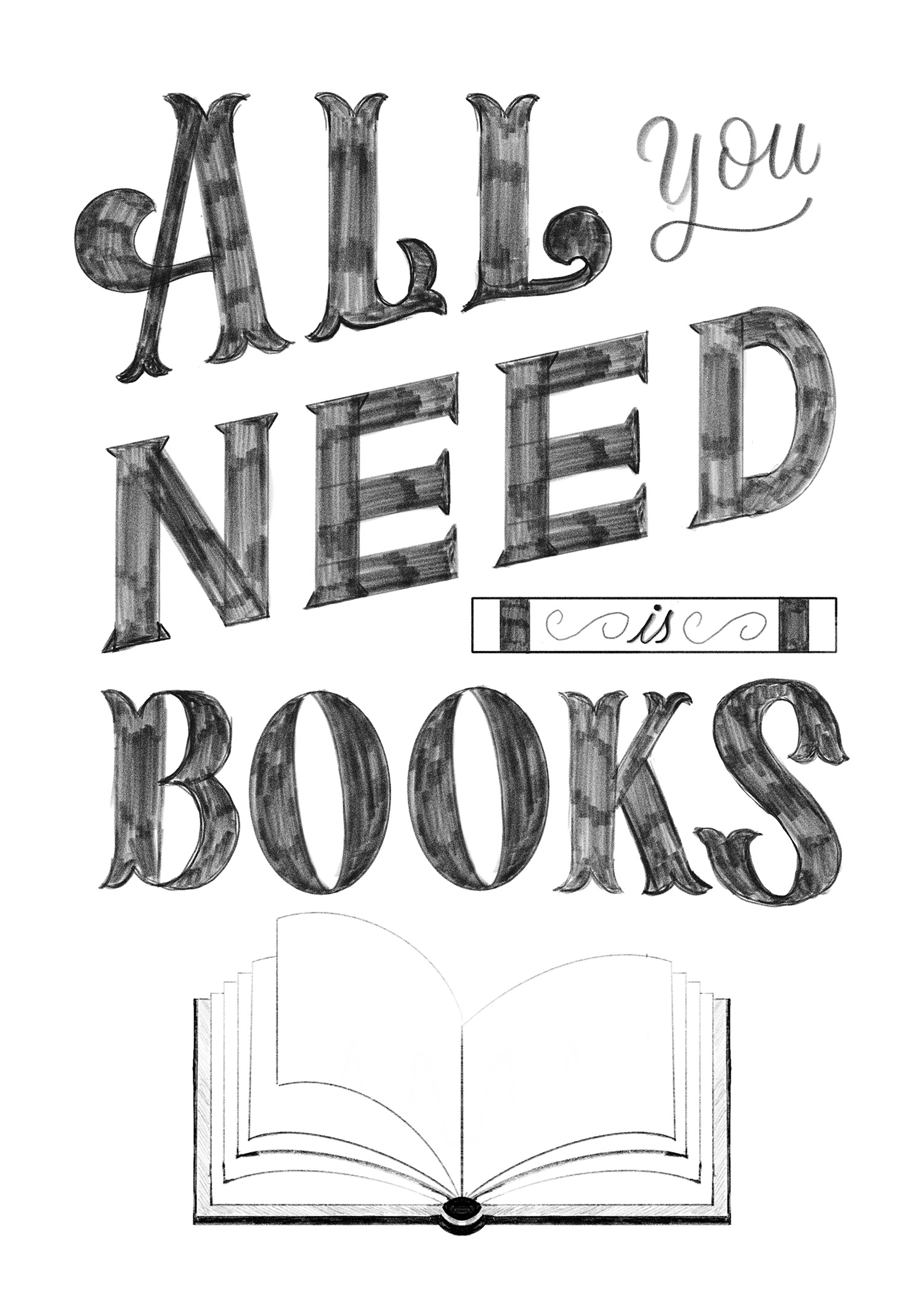 all you need is books sketch 1