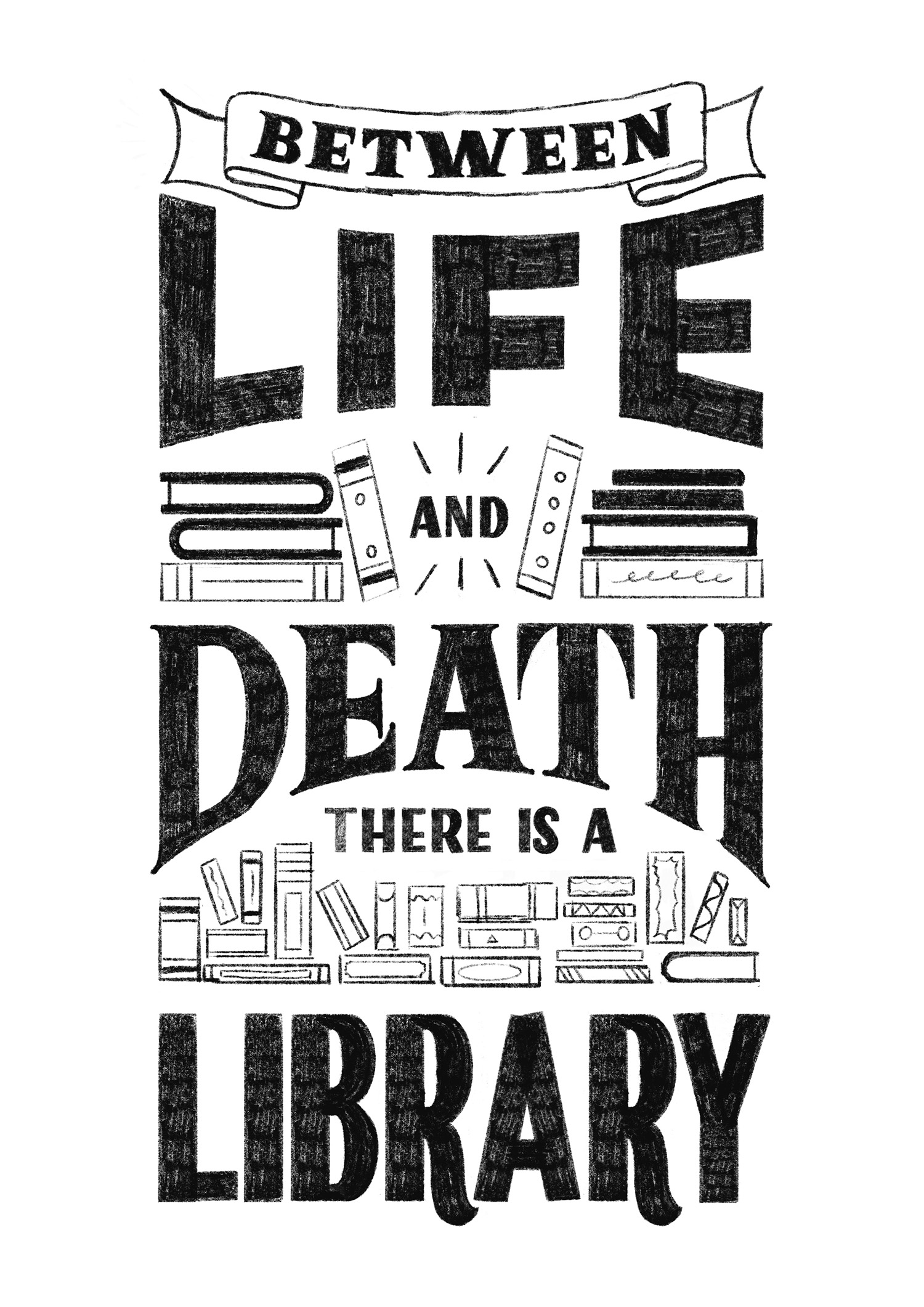 life death library sketch 1