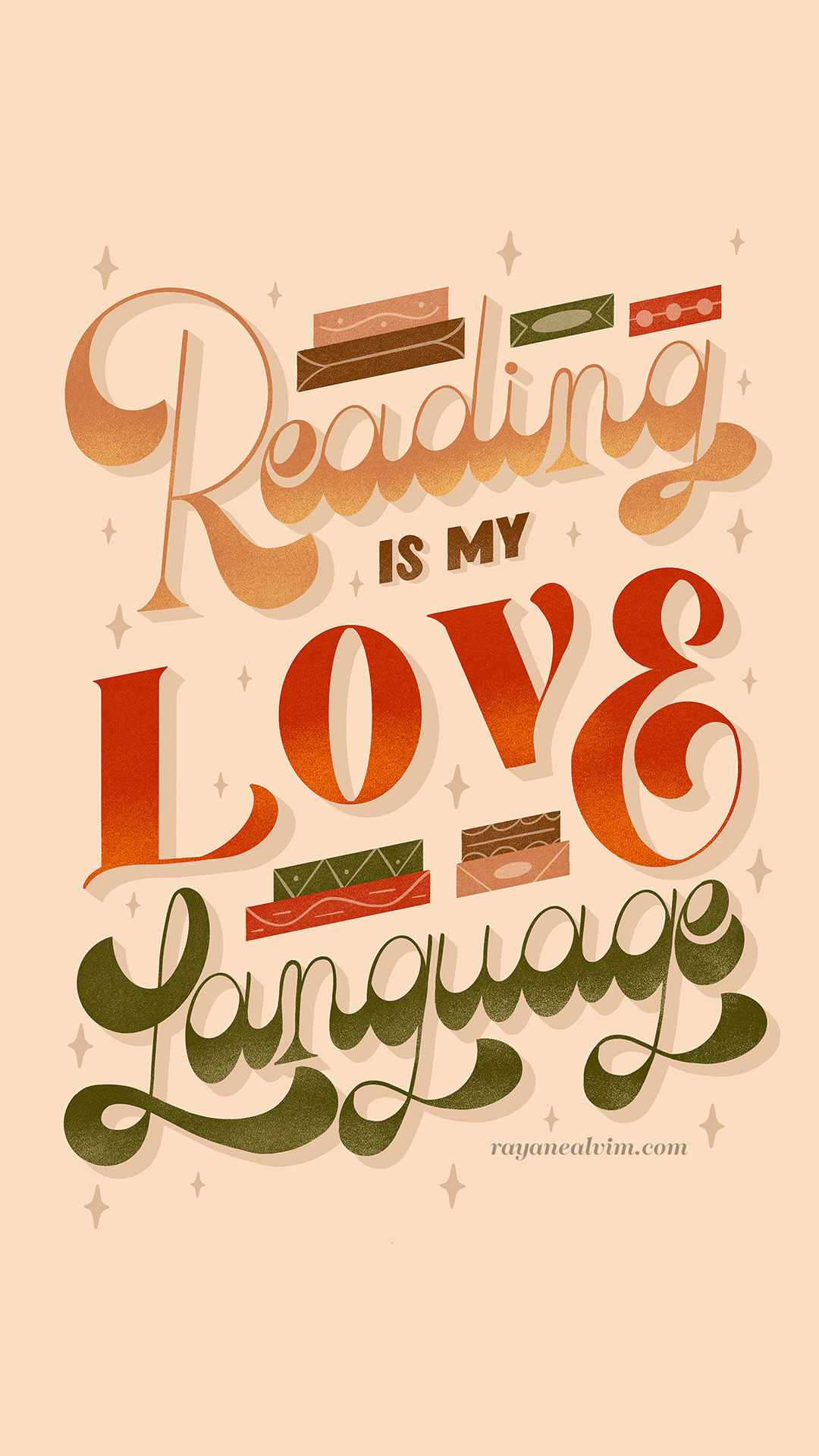 reading is my love language wallpaper