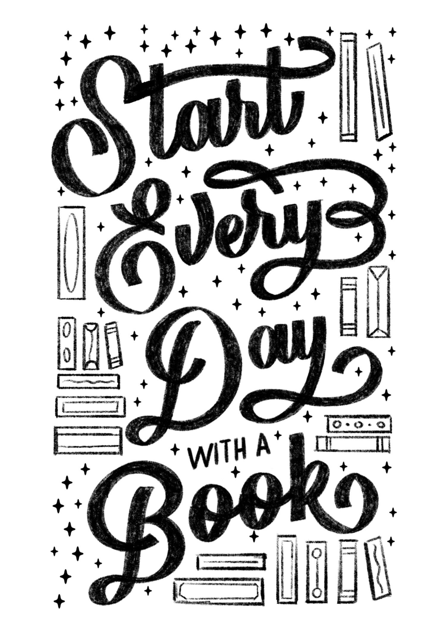 start every day with a book sketch 1