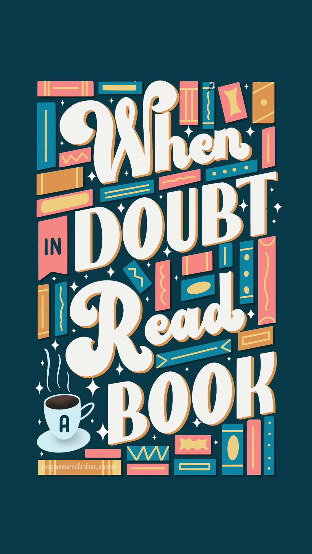 when in doubt read a book wallpaper