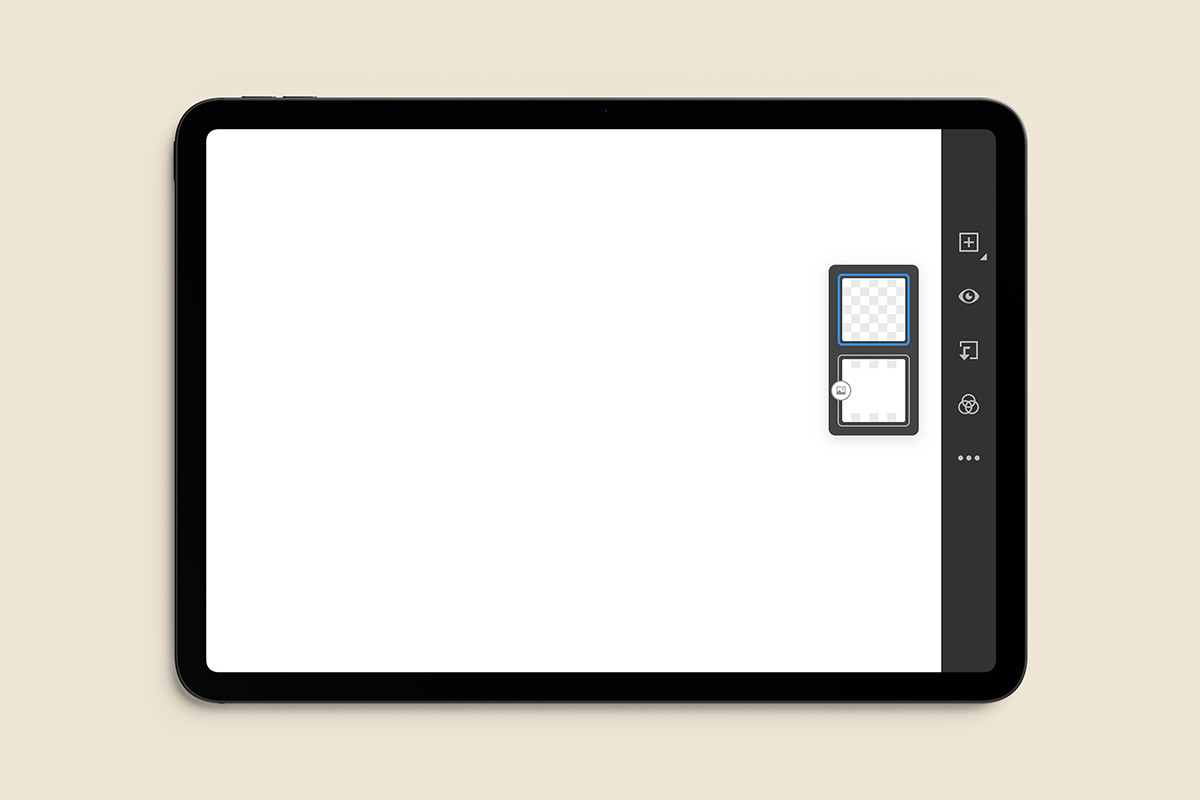 iPad screen showing Adobe Fresco's layer panel.