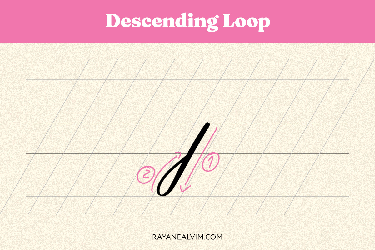 The descending loop stroke.