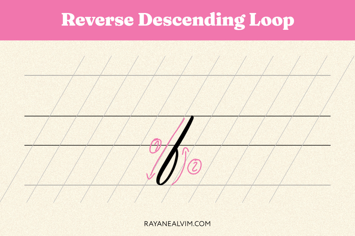 The reverse descending loop stroke.