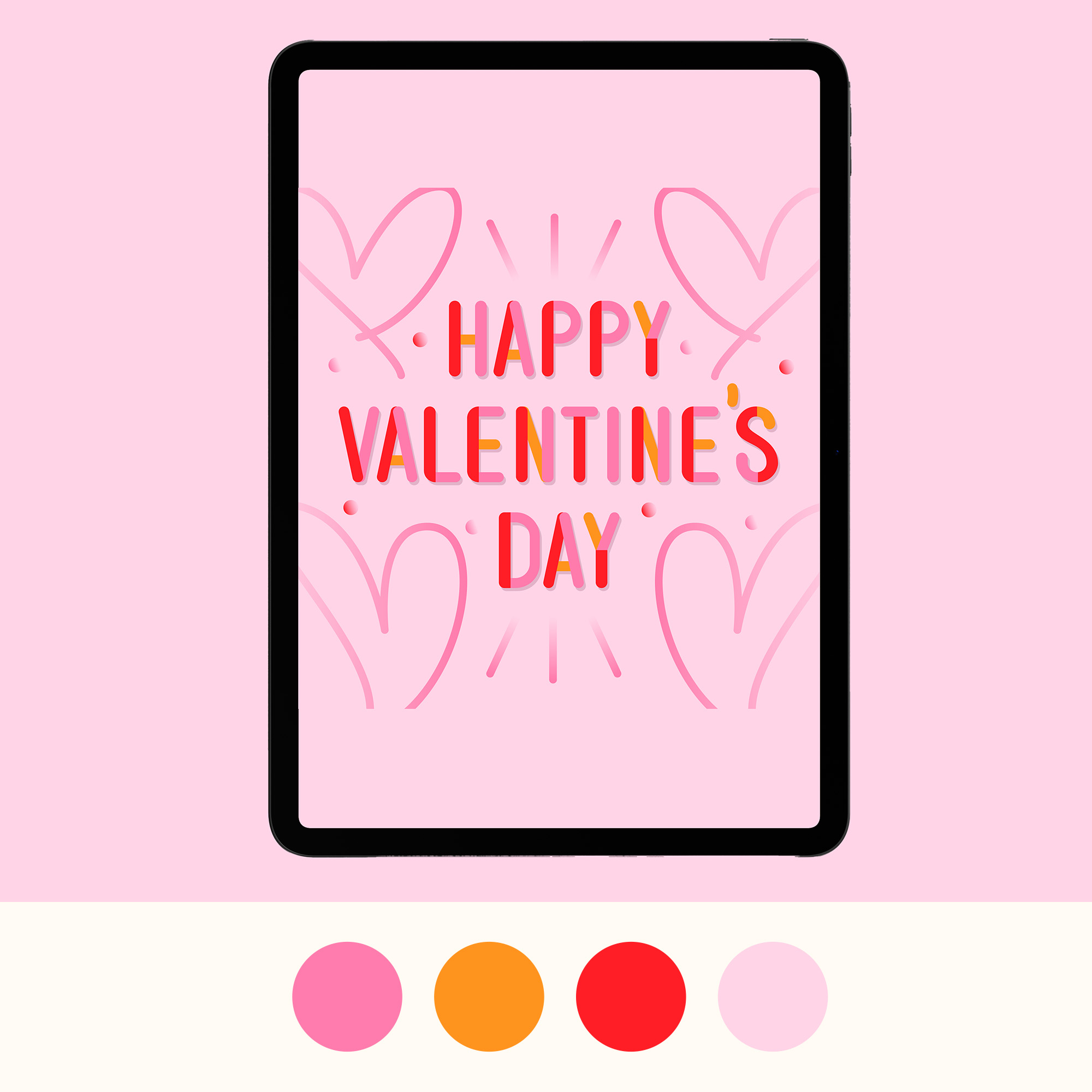 Download the Cute Valentine's Day Color Palette on the blog!