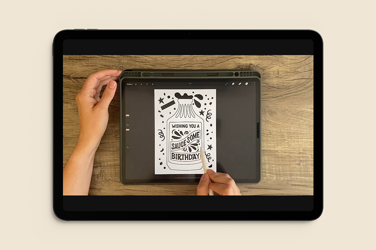 A screenshot of Jess Miller's hand lettering class on Skillshare.