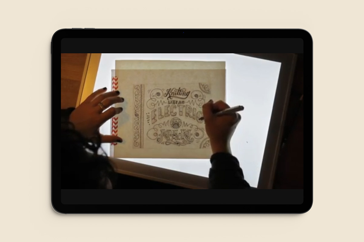 A screenshot of Mary Kate McDevitt's hand lettering class on Skillshare.